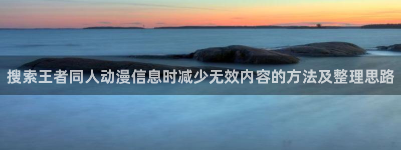 omofun动漫全集:搜索王者同人动漫信息时减少无效内容的方法及整理思路配图